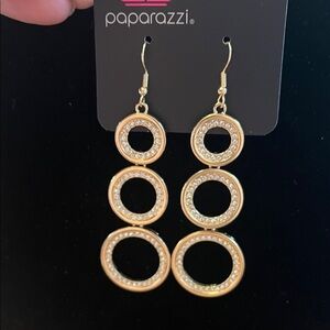 Paparazzi Shimmering Gold Hoop Earrings